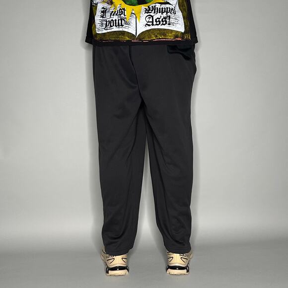 Nike Sweatpants Smoke Black Polyester Subtle Swoosh Baggy Wide Leg Therma Fit - Picture 3 of 4